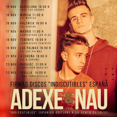 ¡Adexe y Nau anuncian las fechas y lugares para su nueva firma de discos!