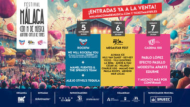 ¡Entradas ya a la venta para el festival Málaga con M de Música! Acompáñanos el 6 de septiembre