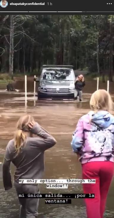 La odisea de Elsa Pataky tras quedarse atrapada con su coche en una riada
