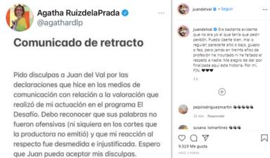 La disculpa obligada de Ágatha Ruiz de la Prada que tan mal ha sentado a Juan del Val