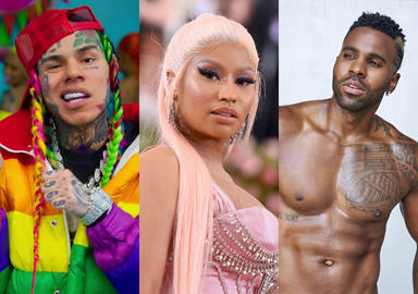 Así están las listas: 6ix9ine, Nicki Minaj y Jason Derulo, las sensaciones del momento