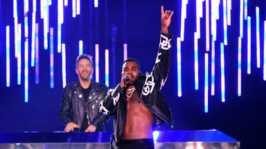 Jason Derulo y David Guetta actuando en los MTV Europe Music Awards de 2018 celebrados en Bilbao