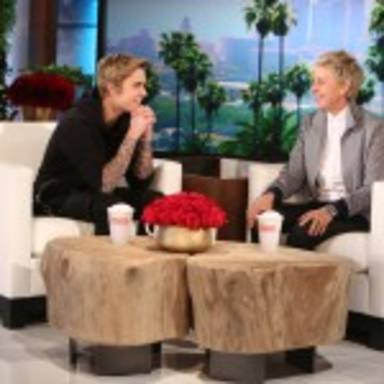 Justin Bieber se carga la cámara del programa de televisión de Ellen DeGeneres