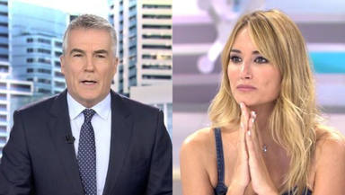 Alba Carrillo deja blanco a David Cantero tras colarse en Informativos Telecinco: "Hasta luego..."