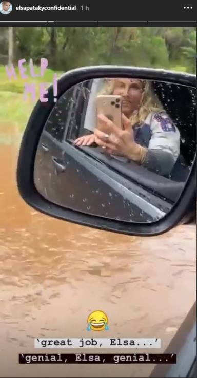 La odisea de Elsa Pataky tras quedarse atrapada con su coche en una riada